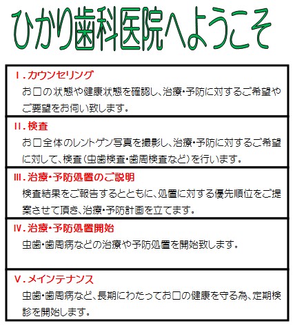 ようこそひかり歯科医院へ